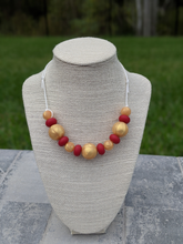 Load image into Gallery viewer, RTS - Red & Gold Necklace