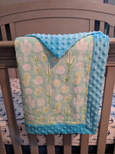 Load image into Gallery viewer, Minky Baby Blanket - Cactus Blanket