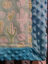 Load image into Gallery viewer, Minky Baby Blanket - Cactus Blanket