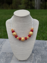 Load image into Gallery viewer, RTS - Red &amp; Gold Necklace
