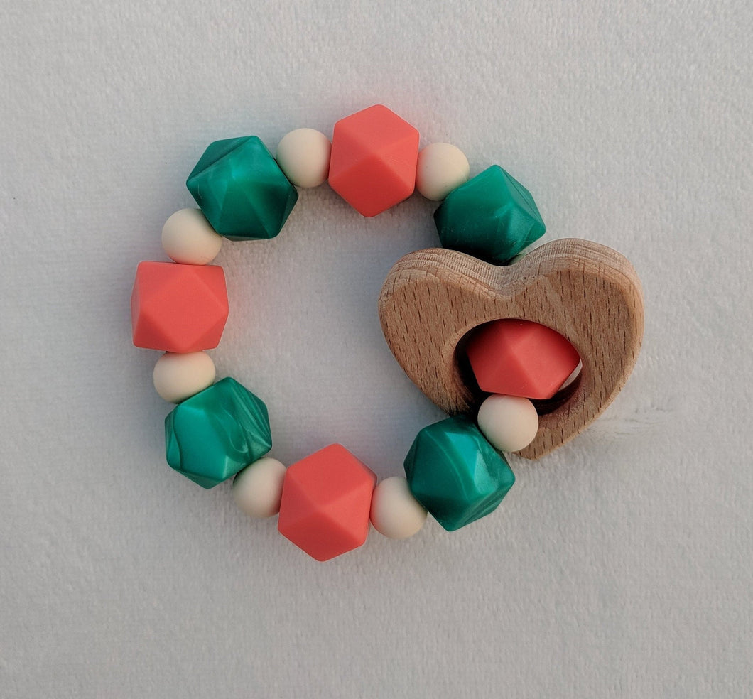 Silicone Teething Toy - Silicone Teething Ring - Silicone Beads - Teether - Teething Toy