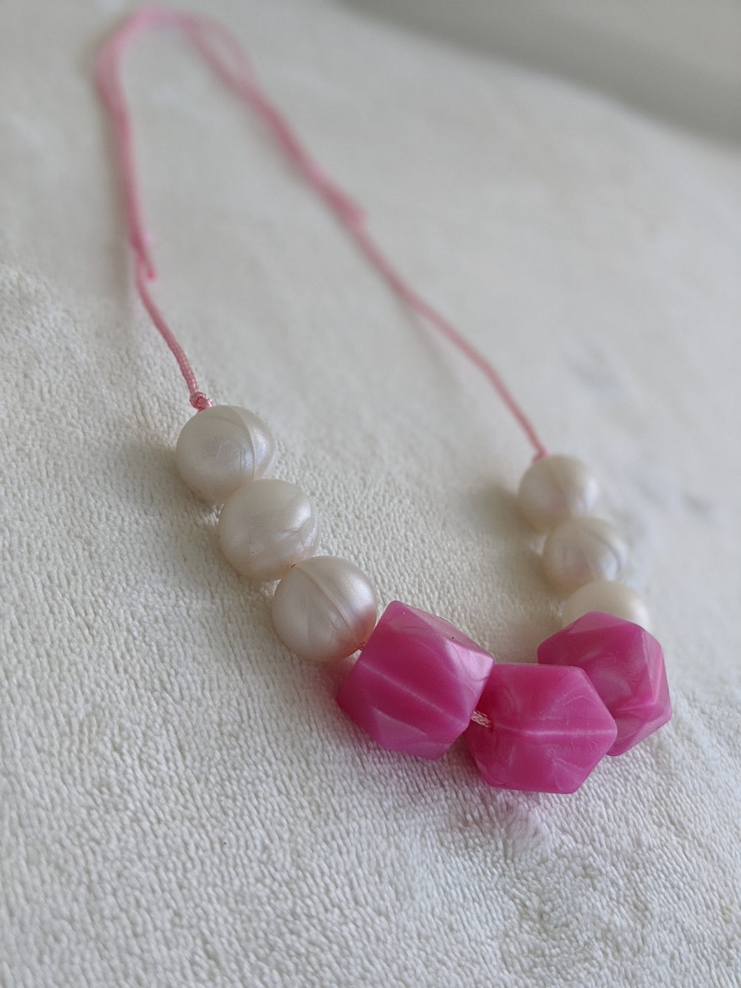 RTS - Pink & Pearl Necklace