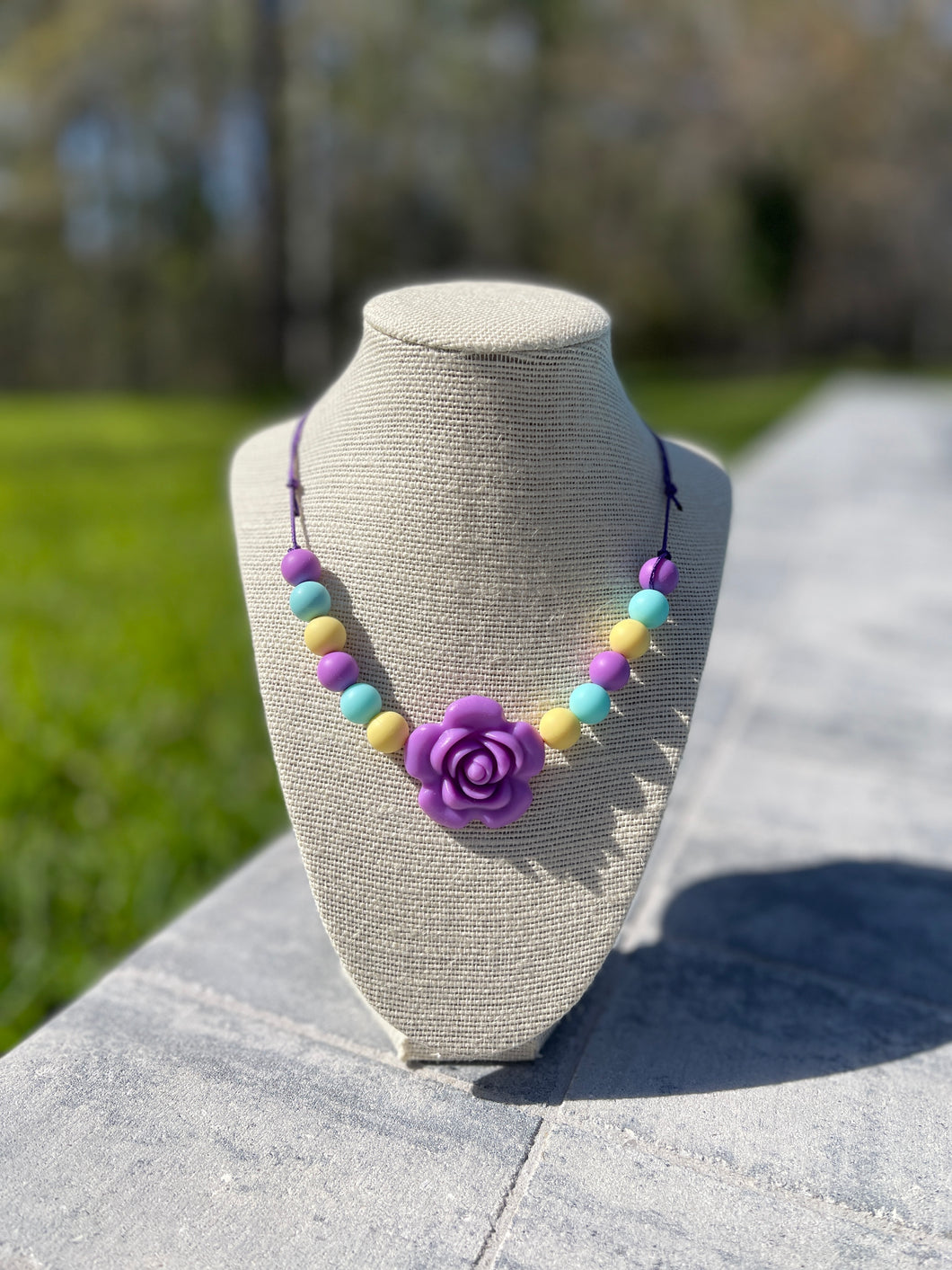RTS - Purple Flower Necklace